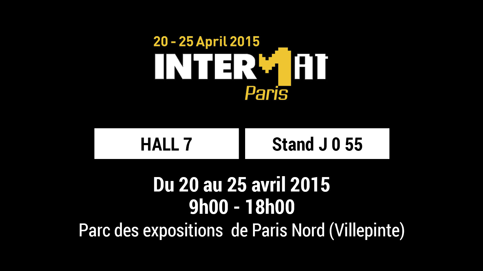 Sateco sur le salon INTERMAT du 20 au 25 avril 2015 