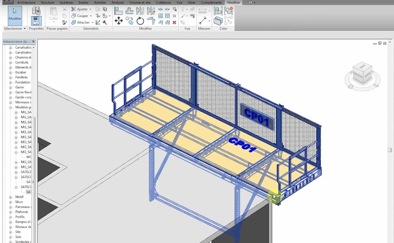 Service BIM Sateco BTP pour REVIT