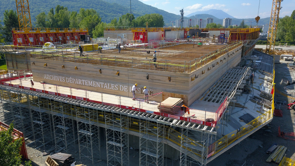 Chantier Archives départementales de l'Isère avec SATECO