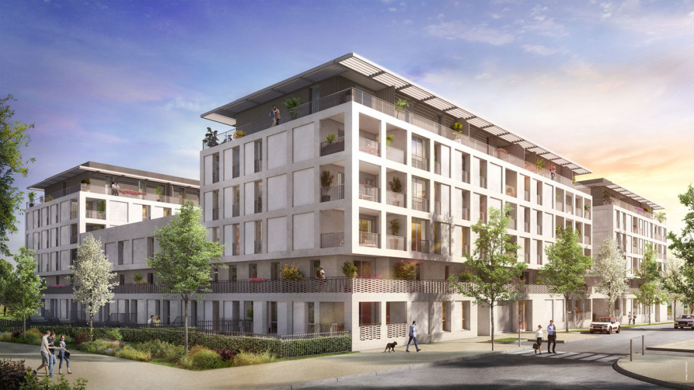 Plan 3D de la future commune résidentielle Cosmopoly à Castelnau-le-Lez