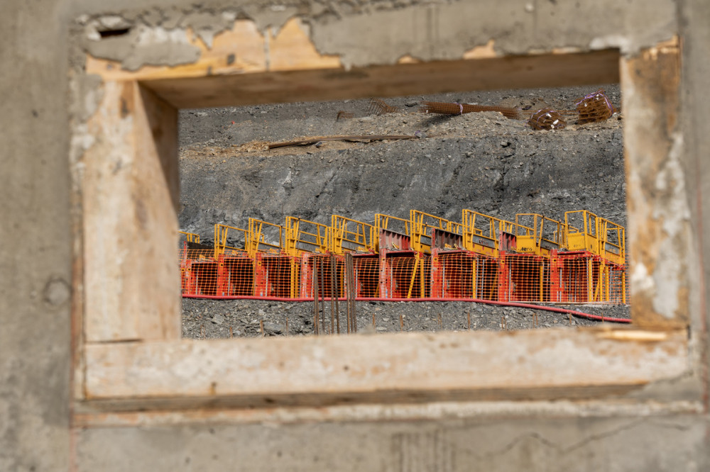 Ensemble de banches Sateco sur le chantier du Club Med de la Rosière, dans les Alpes