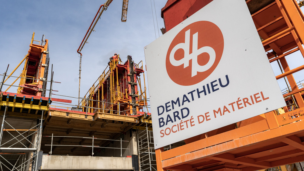 Banches SC 1015 BOX et  Passerelles P3D SATECO sur le chantier Demathieu Bard du Stad de Metz