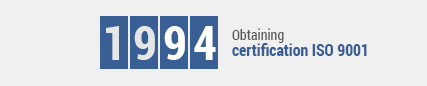 1994 acquisition de la certification ISO 9001